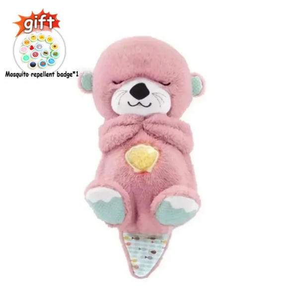 Baby Soothing Otter Plush Toy with Breathing and Music, Sleep Companion for Kids, Sound and Light Doll Gift - Image 9