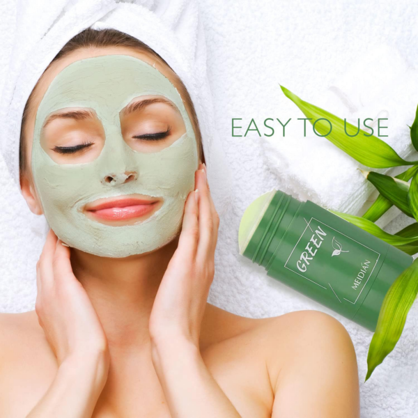 Green Tea Clay Stick(2Pcs): Blackhead Remover for Face, Green Clay Mask for Deep Pore Cleansing, Moisturizing, and Brightening for Men and Women - Image 7