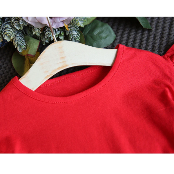 Girls Clothing Set New Summer Flower Hollow Sleeve Tops +Shorts Kids Suits - Image 4