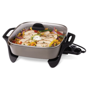 12-Inch Ceramic Electric Skillet with Glass Cover, 07120