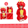 Baby Dragon Costume, Cute Animal Baby Snowsuit Double Zip Soft Flannel Baby Jumpsuit with Hoodie and Tail for Toddler Cosplay - Image 4