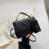Small Quilted Leather Shoulder Handbag for Women - Image 9
