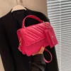 Small Quilted Leather Shoulder Handbag for Women - Image 10