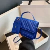 Small Quilted Leather Shoulder Handbag for Women - Image 8